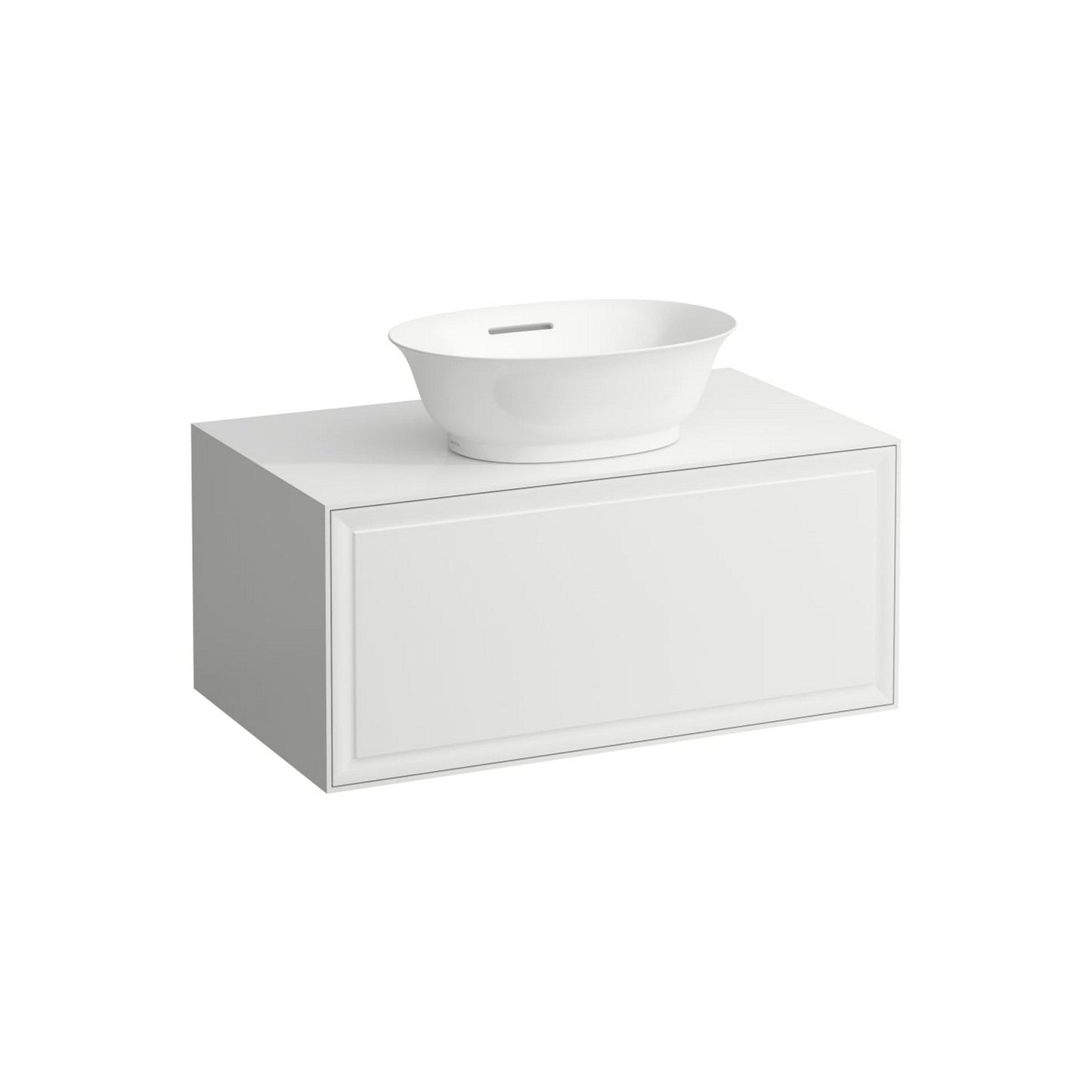 Laufen New Classic 31" 1-Drawer White Wall-Mounted Vanity With Center Sink Cut-out