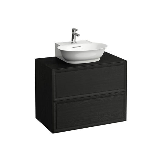 Laufen New Classic 31" 2-Drawer Blacked Oak Wall-Mounted Vanity for New Classic Bathroom Sink Model: H816852