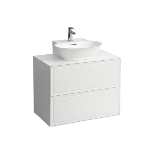 Laufen New Classic 31" 2-Drawer Matte White Wall-Mounted Vanity for New Classic Bathroom Sink Model: H816852