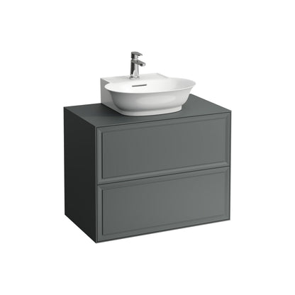 Laufen New Classic 31" 2-Drawer Traffic Gray Wall-Mounted Vanity for New Classic Bathroom Sink Model: H816852