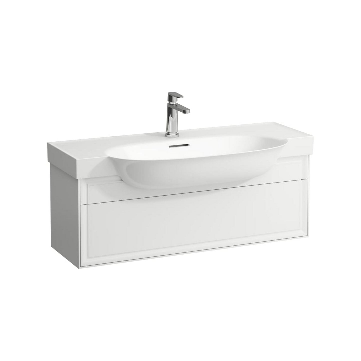 Laufen New Classic 38" 1-Drawer White Wall-Mounted Vanity for New Classic Bathroom Sink Model: H813857