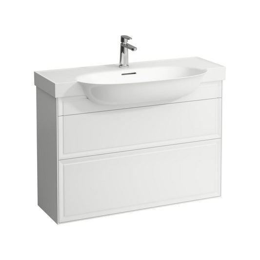 Laufen New Classic 38" 2-Drawer White Wall-Mounted Vanity for New Classic Bathroom Sink Model: H813857