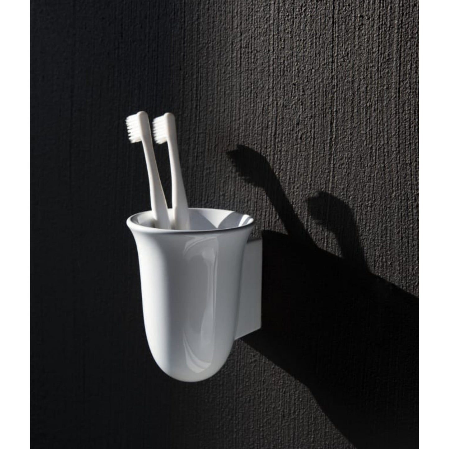 Laufen New Classic 4" x 5" Matte White Ceramic Wall-Mounted Toothbrush Holder