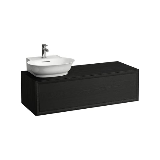 Laufen New Classic 46" 1-Drawer Blacked Oak Wall-Mounted Vanity With Sink Cut-out on the Left for New Classic Bathroom Sink Model: H816852