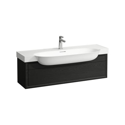 Laufen New Classic 46" 1-Drawer Blacked Oak Wall-Mounted Vanity for New Classic Bathroom Sink Model: H813858
