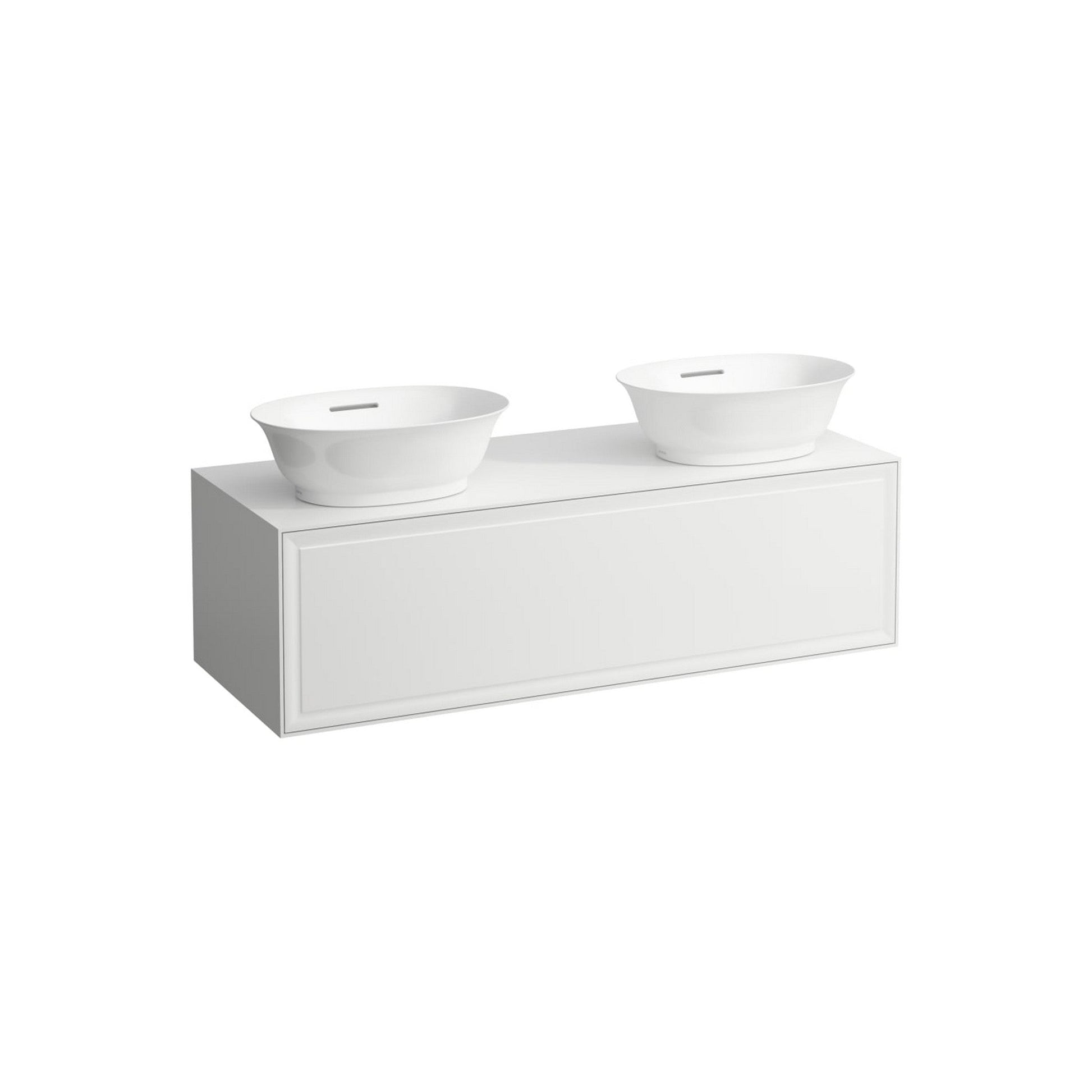 Laufen New Classic 46" 1-Drawer Matte White Wall-Mounted Double Vanity