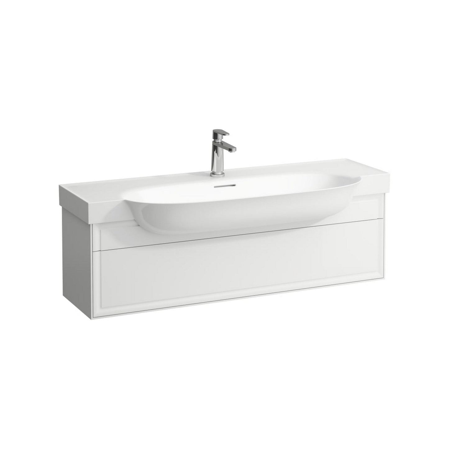 Laufen New Classic 46" 1-Drawer Matte White Wall-Mounted Vanity for New Classic Bathroom Sink Model: H813858