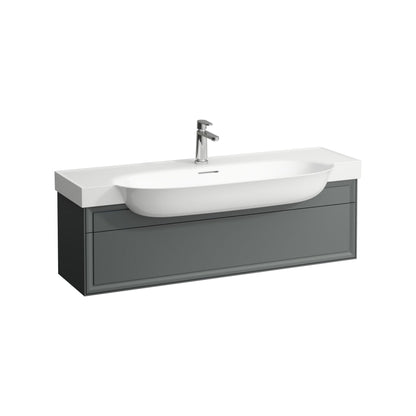 Laufen New Classic 46" 1-Drawer Traffic Gray Wall-Mounted Vanity for New Classic Bathroom Sink Model: H813858