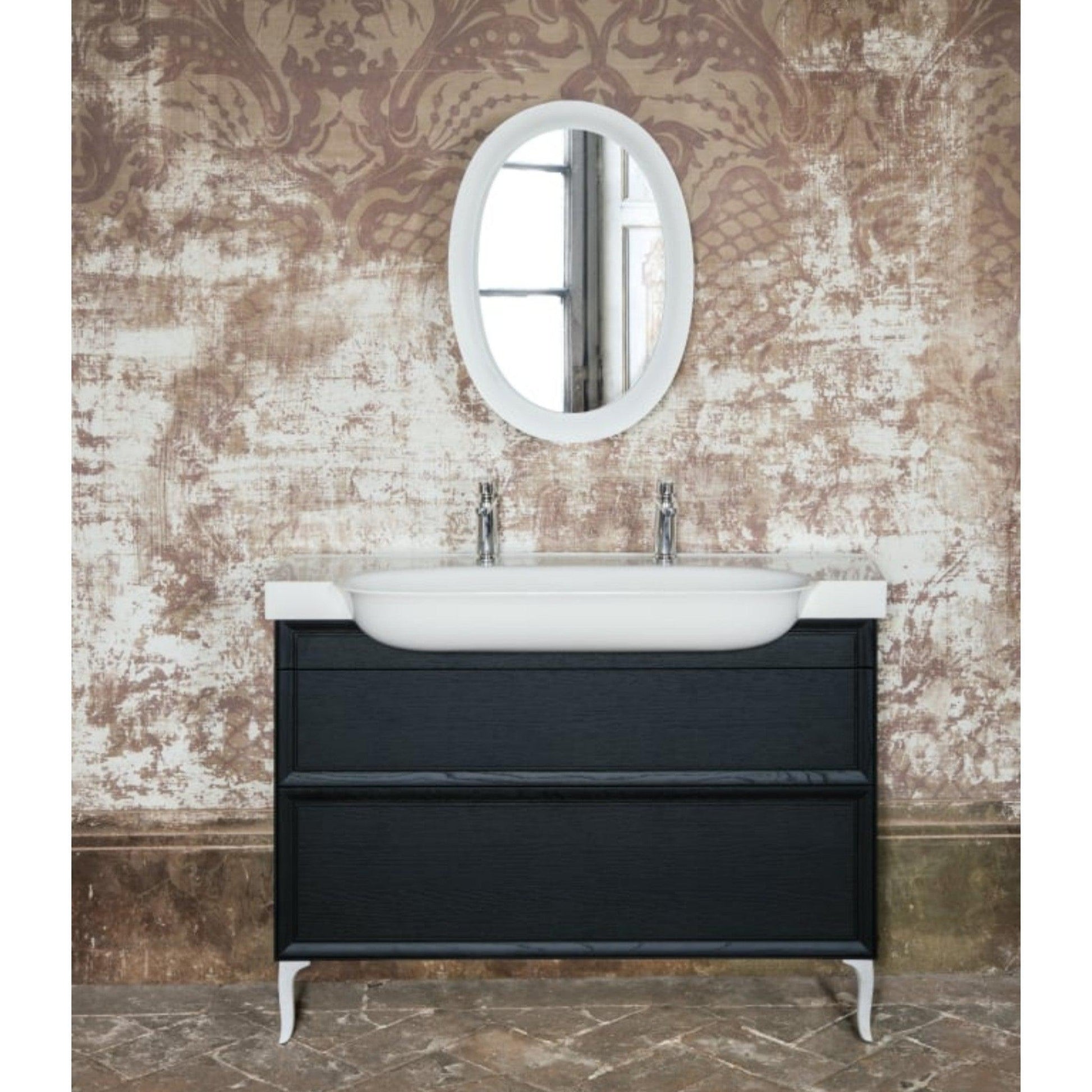 Laufen New Classic 46" 2-Drawer Blacked Oak Wall-Mounted Vanity for New Classic Bathroom Sink Model: H813858