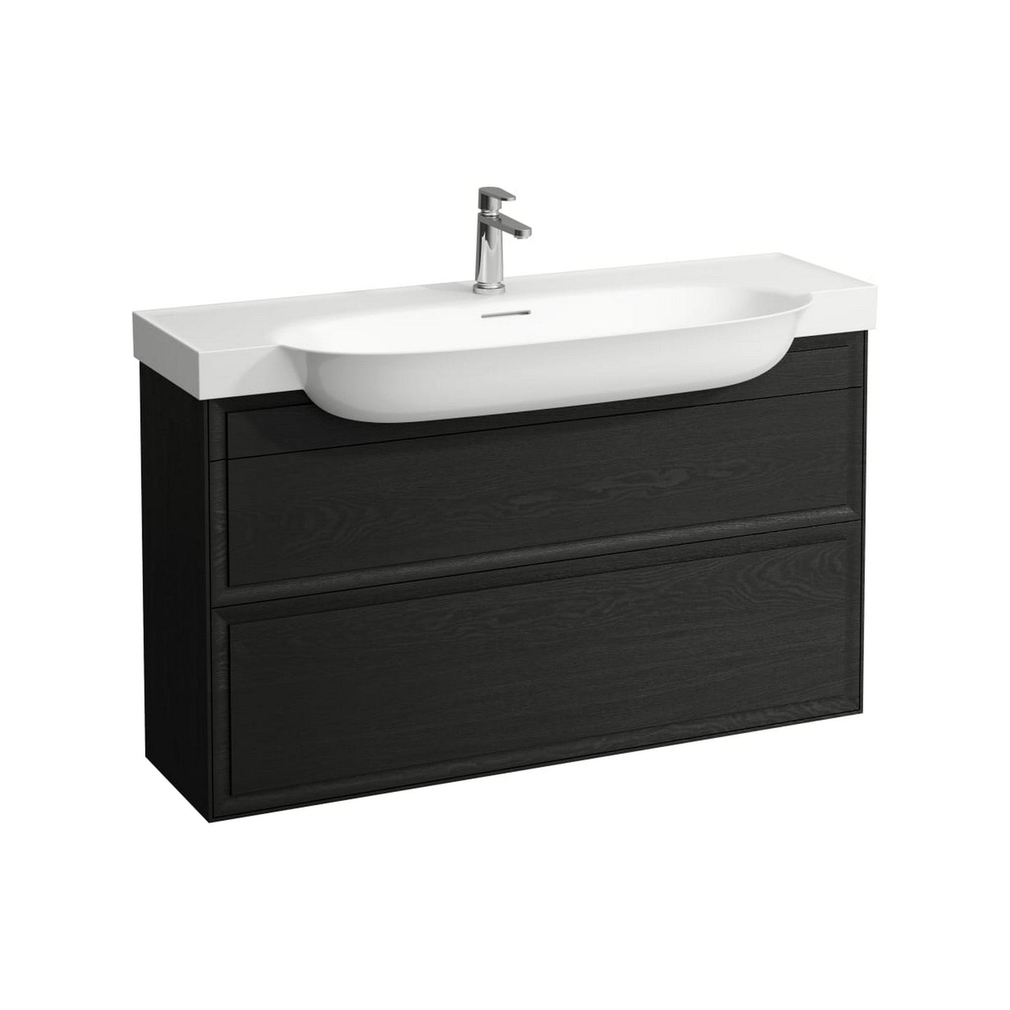 Laufen New Classic 46" 2-Drawer Blacked Oak Wall-Mounted Vanity for New Classic Bathroom Sink Model: H813858