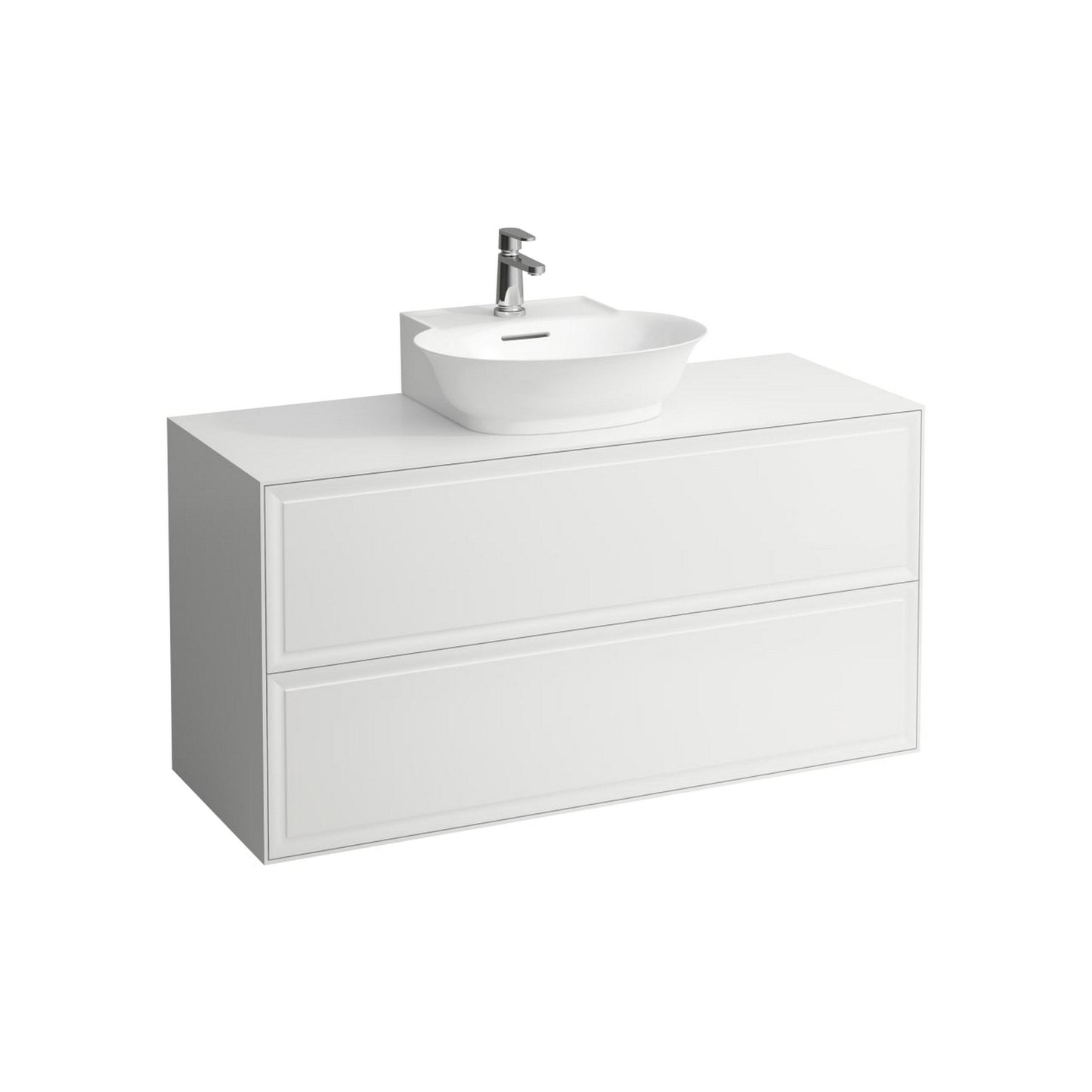 Laufen New Classic 46" 2-Drawer Matte White Wall-Mounted Vanity for New Classic Bathroom Sink Model: H816852