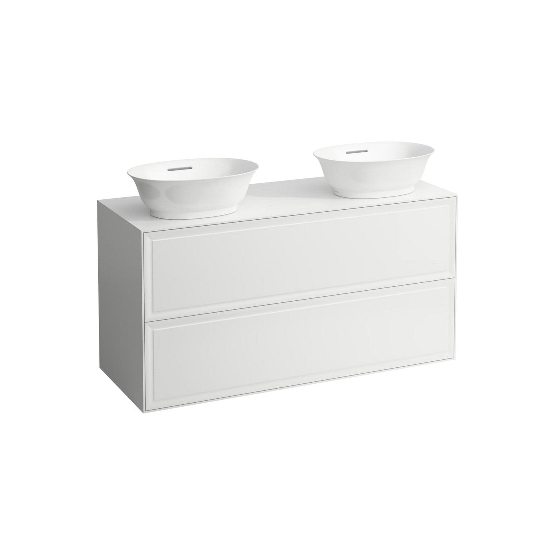 Laufen New Classic 46" 2-Drawer White Wall-Mounted Double Vanity