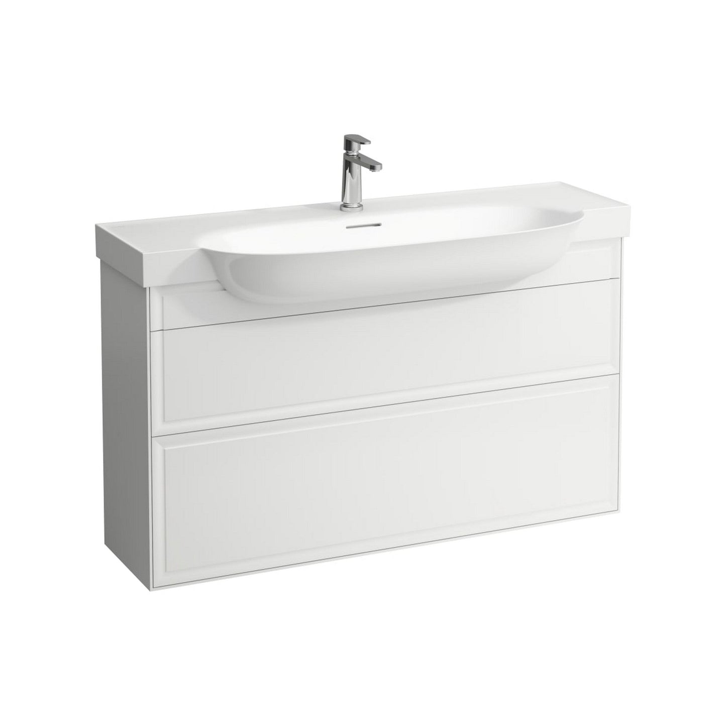 Laufen New Classic 46" 2-Drawer White Wall-Mounted Vanity for New Classic Bathroom Sink Model: H813858