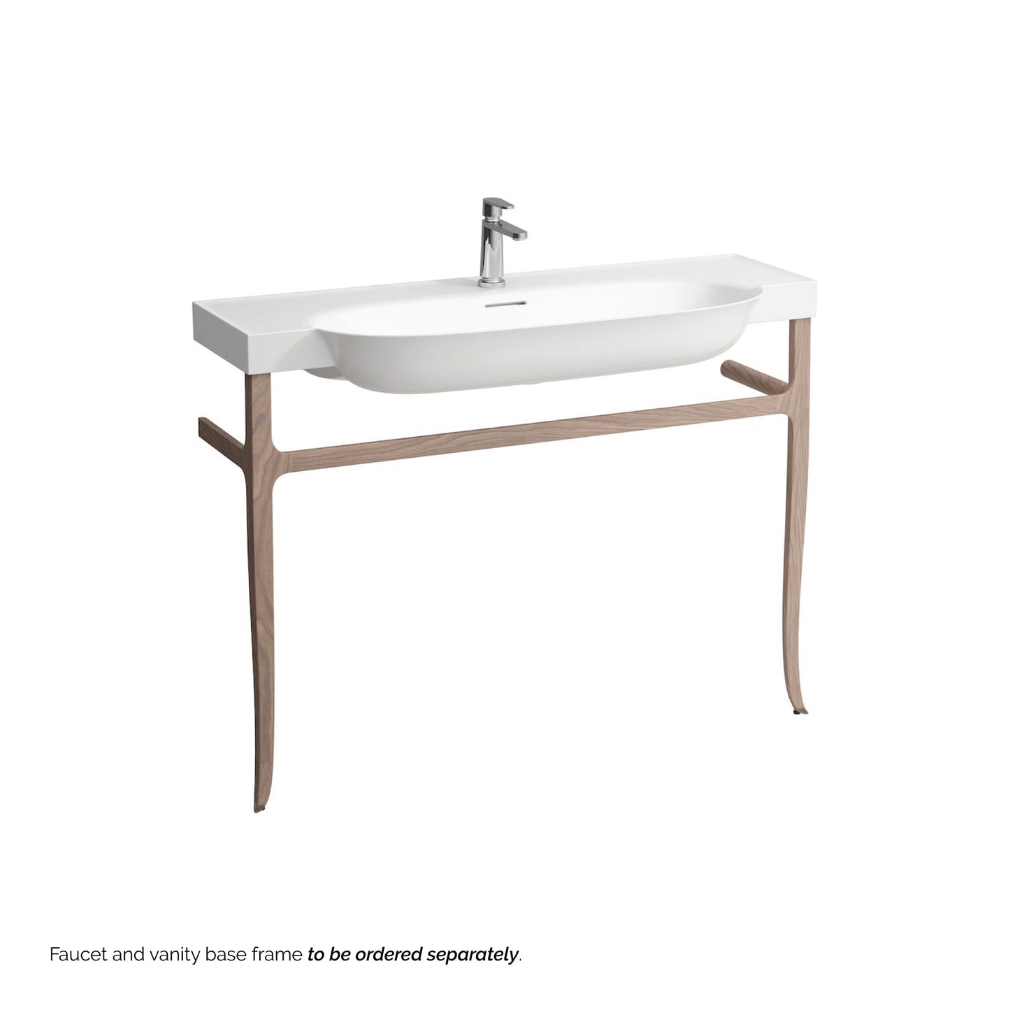 Laufen New Classic 47" x 19" White Ceramic Wall-Mounted Bathroom Sink With Faucet Hole