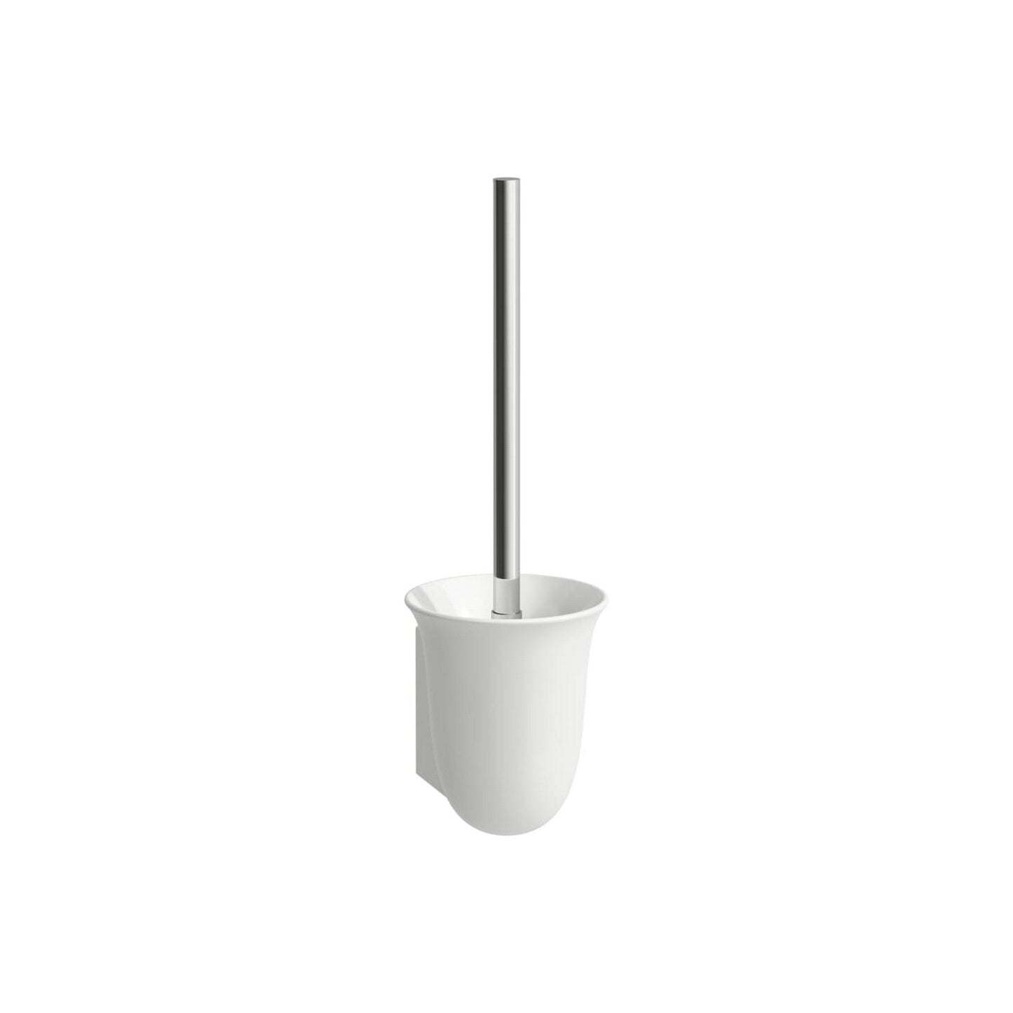 Laufen New Classic 5" x 6" White Ceramic Wall-Mounted Toilet Brush Holder