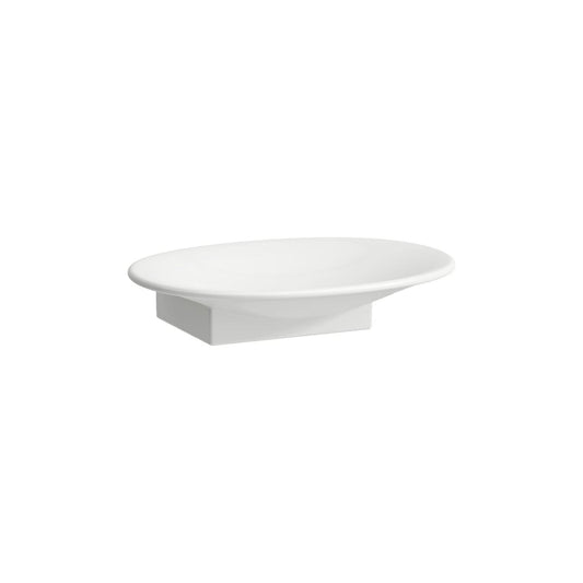 Laufen New Classic 6" Oval White Ceramic Wall-Mounted Soap Dish