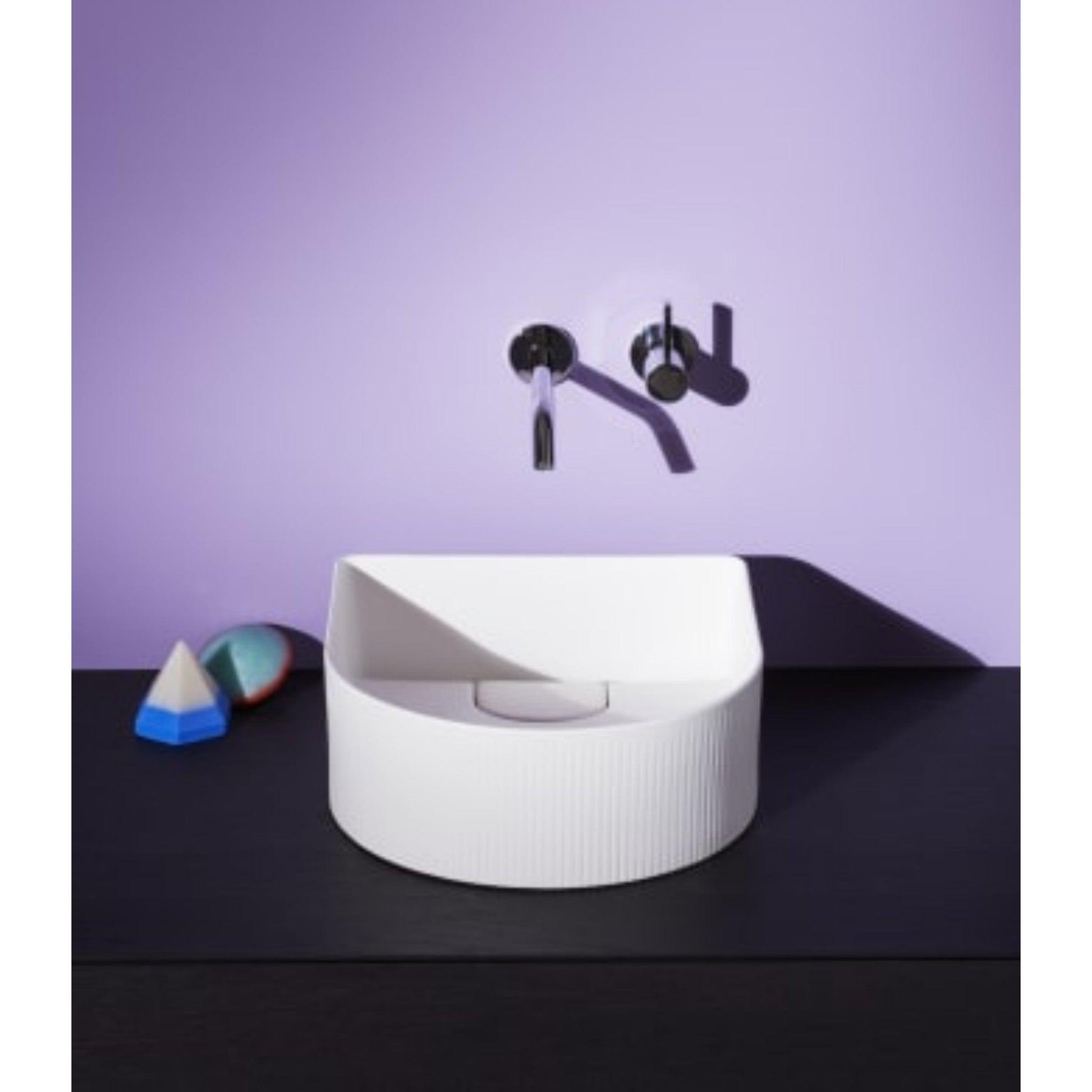 Laufen Sonar 13" Matte White Textured Ceramic Vessel Bathroom Sink