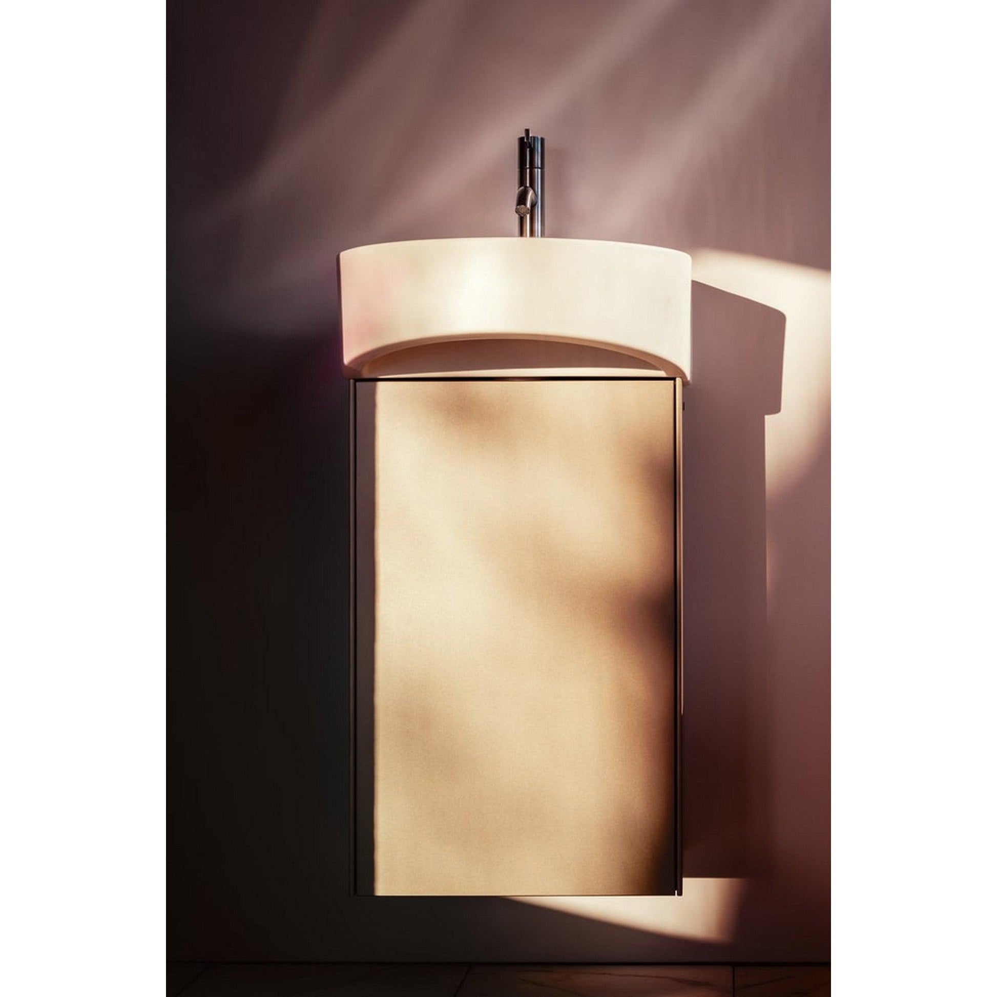 Laufen Sonar 15" 1-Door Left-Hinged Gold Wall-Mounted Vanity for Sonar Bathroom Sink Model: H815341