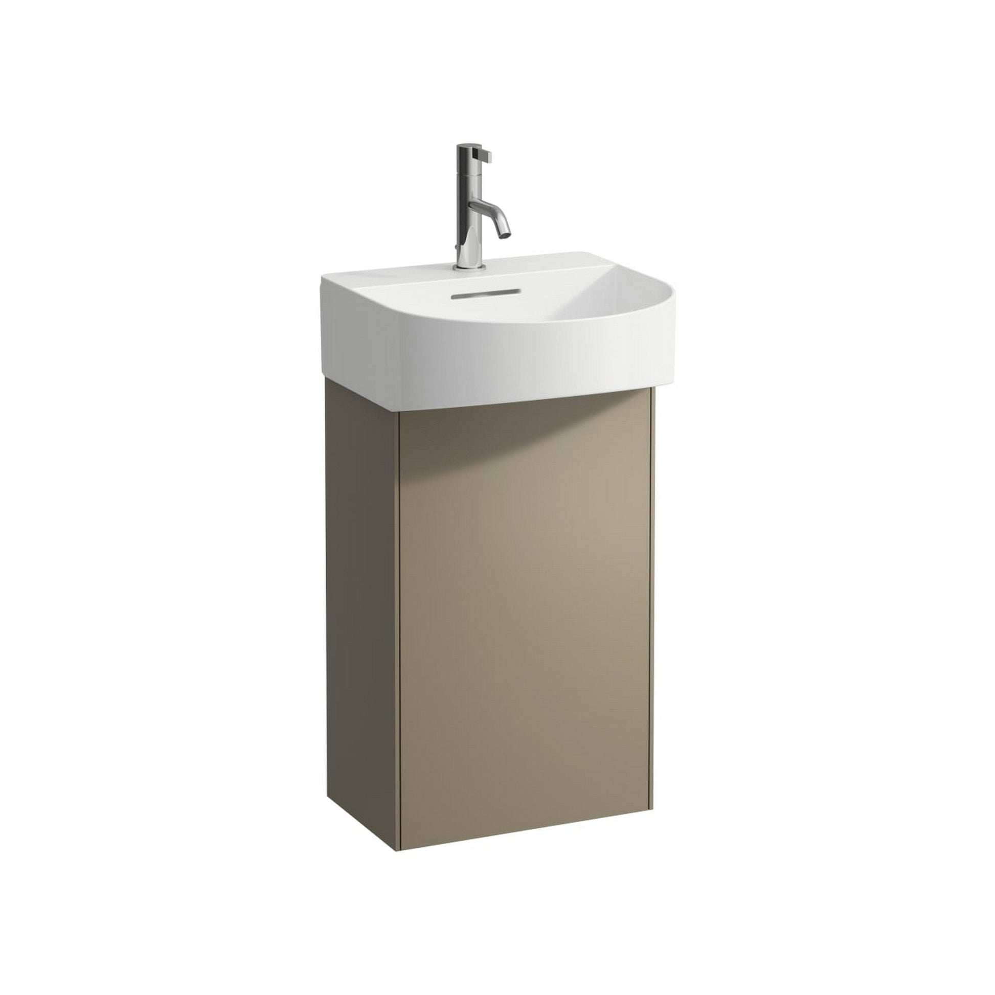 Laufen Sonar 15" 1-Door Left-Hinged Titanium Wall-Mounted Vanity for Sonar Bathroom Sink Model: H815341