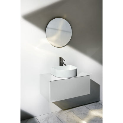 Laufen Sonar 16" Matte White Textured Ceramic Vessel Bathroom Sink