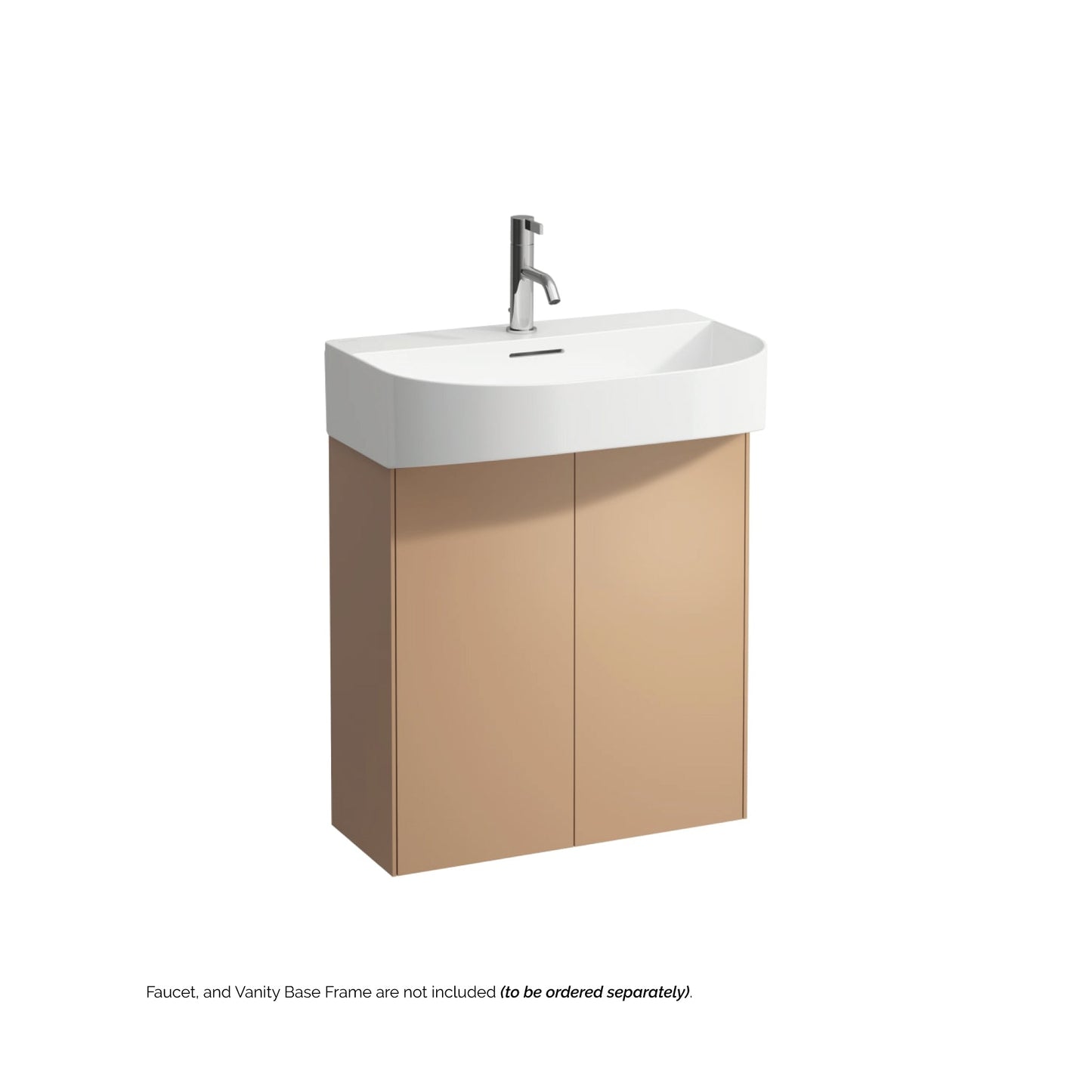 Laufen Sonar 24" Matte White Ceramic Wall-Mounted Bathroom Sink With Faucet Hole