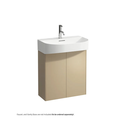 Laufen Sonar 24" White Ceramic Wall-Mounted Bathroom Sink With Faucet Hole