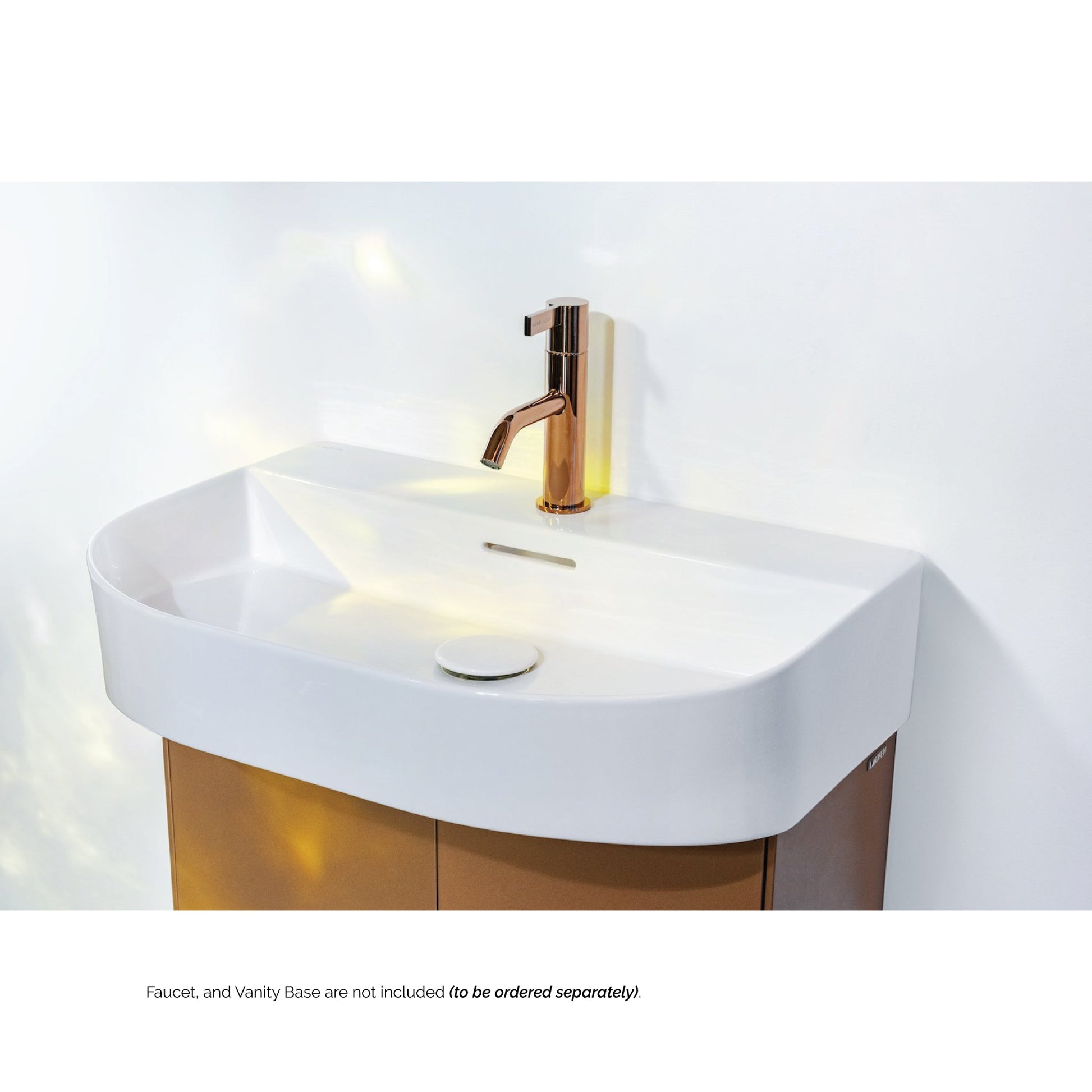 Laufen Sonar 24" White Ceramic Wall-Mounted Bathroom Sink With Faucet Hole