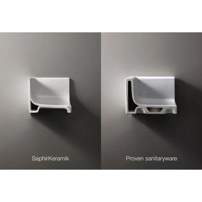 Laufen Sonar 24" White Ceramic Wall-Mounted Bathroom Sink With Faucet Hole