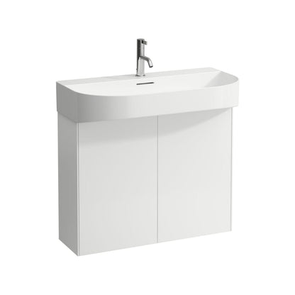 Laufen Sonar 32" Matte White Ceramic Wall-Mounted Bathroom Sink With Faucet Hole