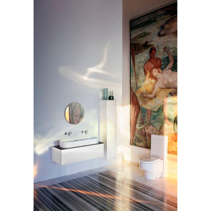 Laufen Sonar 39" White Ceramic Vessel Double Bathroom Sink