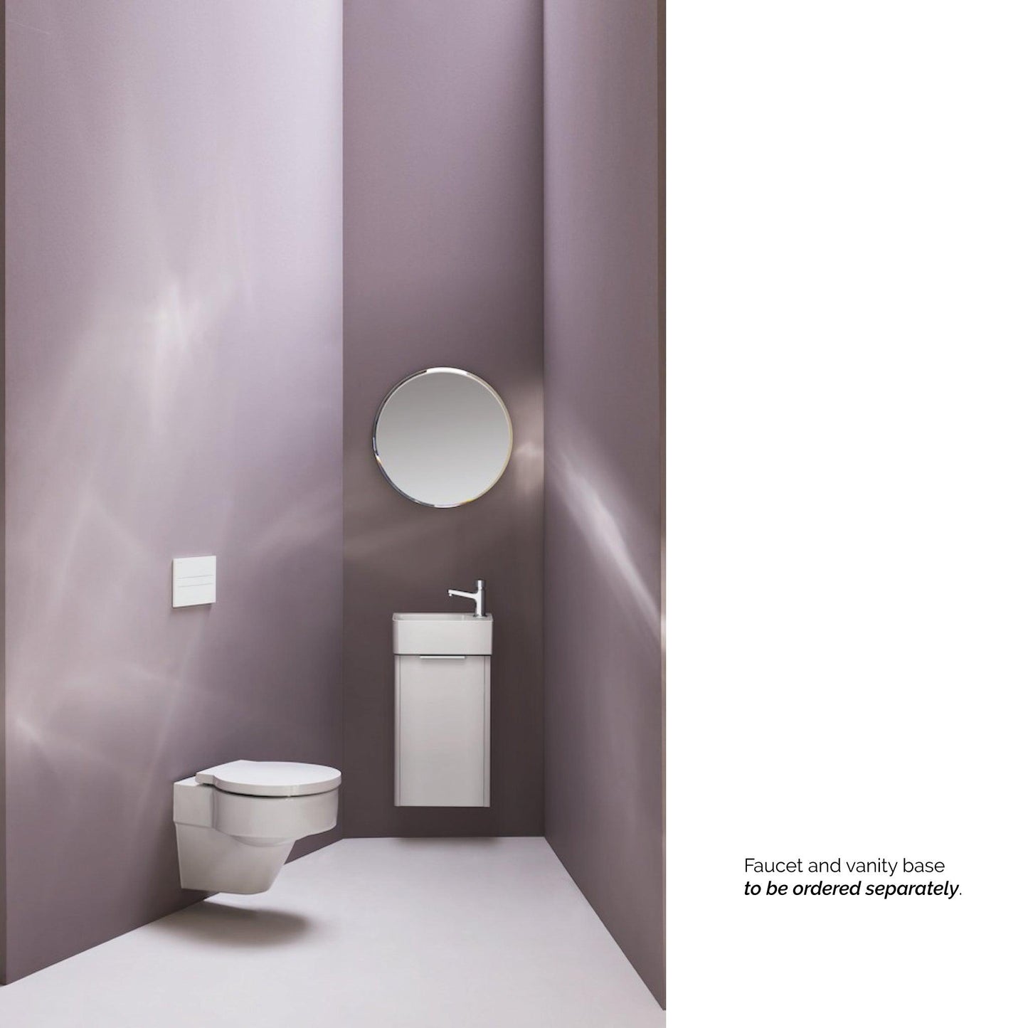 Laufen Val 13" x 9" Matte White Ceramic Wall-Mounted Bathroom Sink With Faucet Hole on the Right