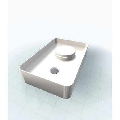 Laufen Val 22" x 14" Matte Graphite Ceramic Vessel Bathroom Sink With Overflow Slot