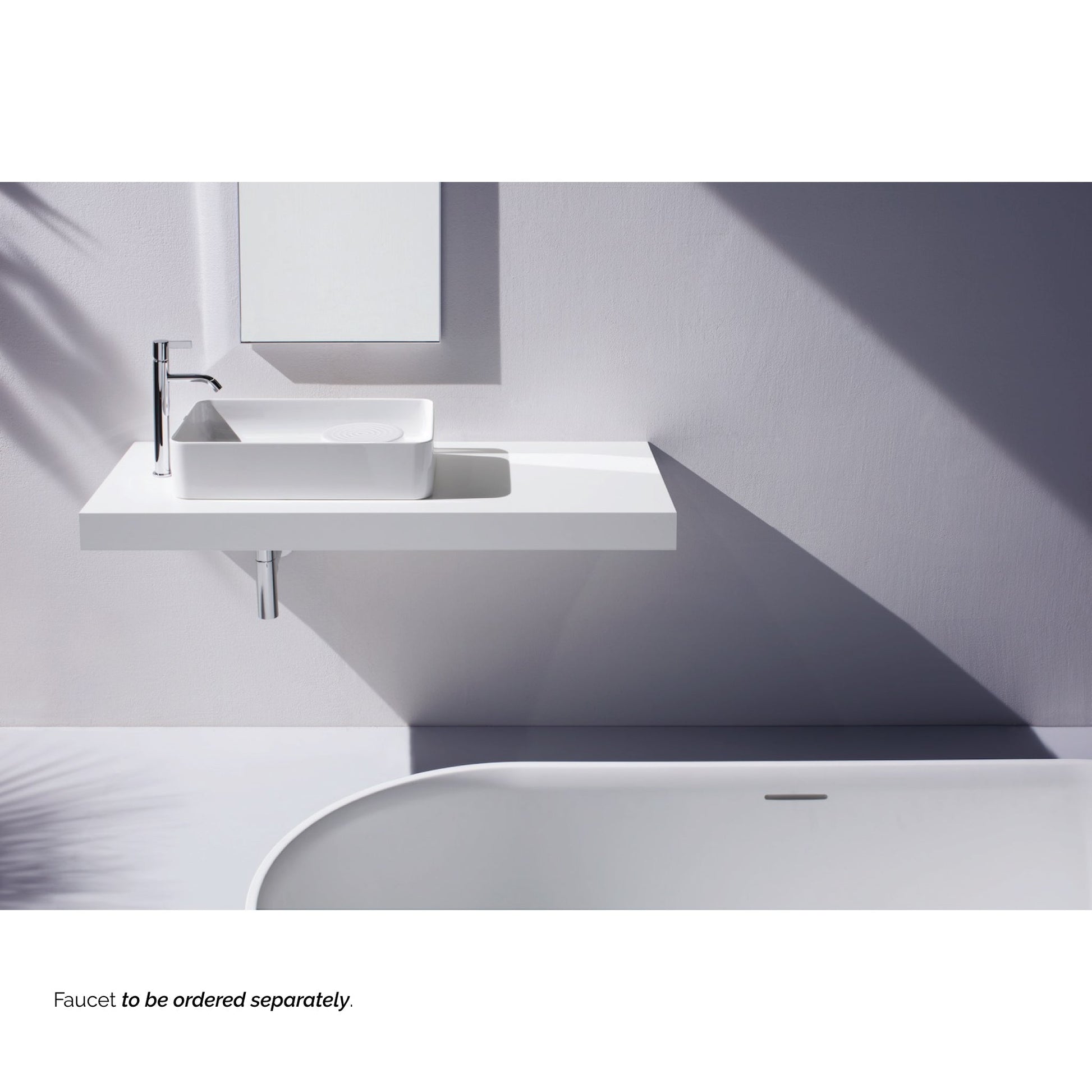 Laufen Val 22" x 14" White Ceramic Vessel Bathroom Sink Without Overflow Slot