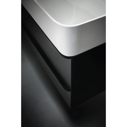 Laufen Val 30" x 17" Matte Black Ceramic Wall-Mounted Bathroom Sink Without Faucet Hole