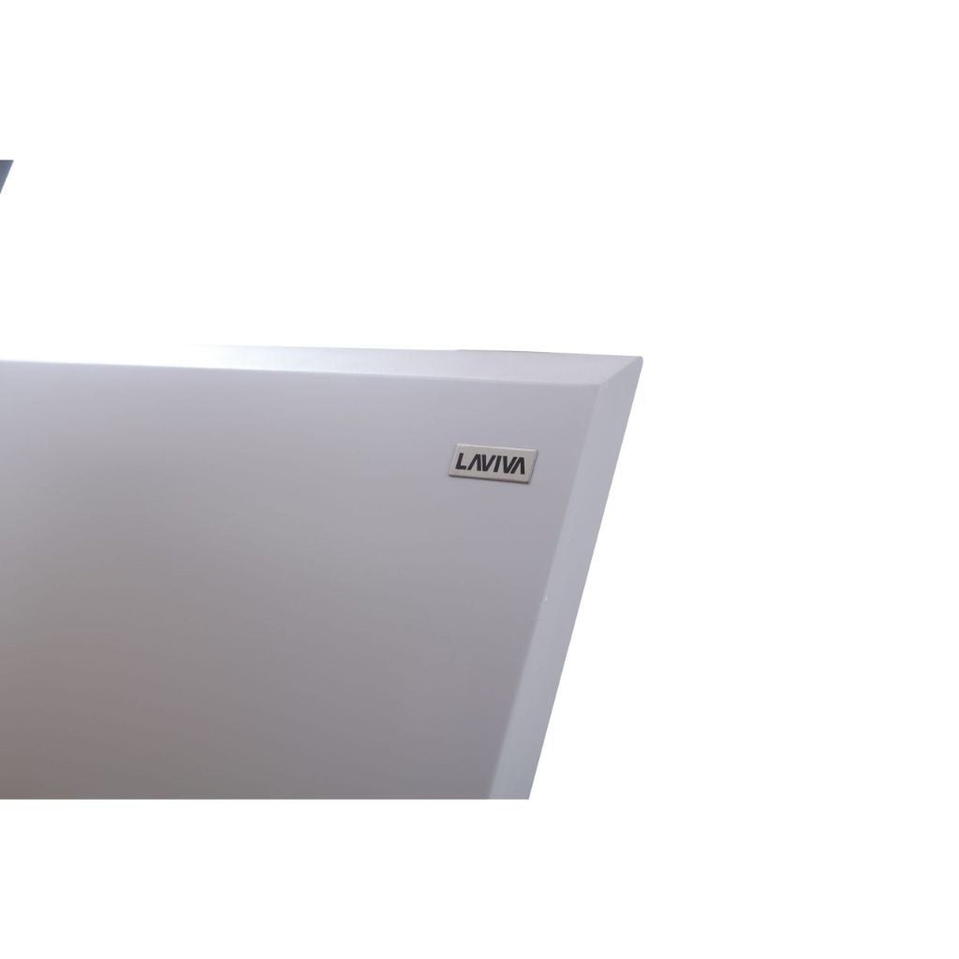 Laviva Alto 30" White Vanity Base and White Quartz Countertop With Rectangular Ceramic Sink