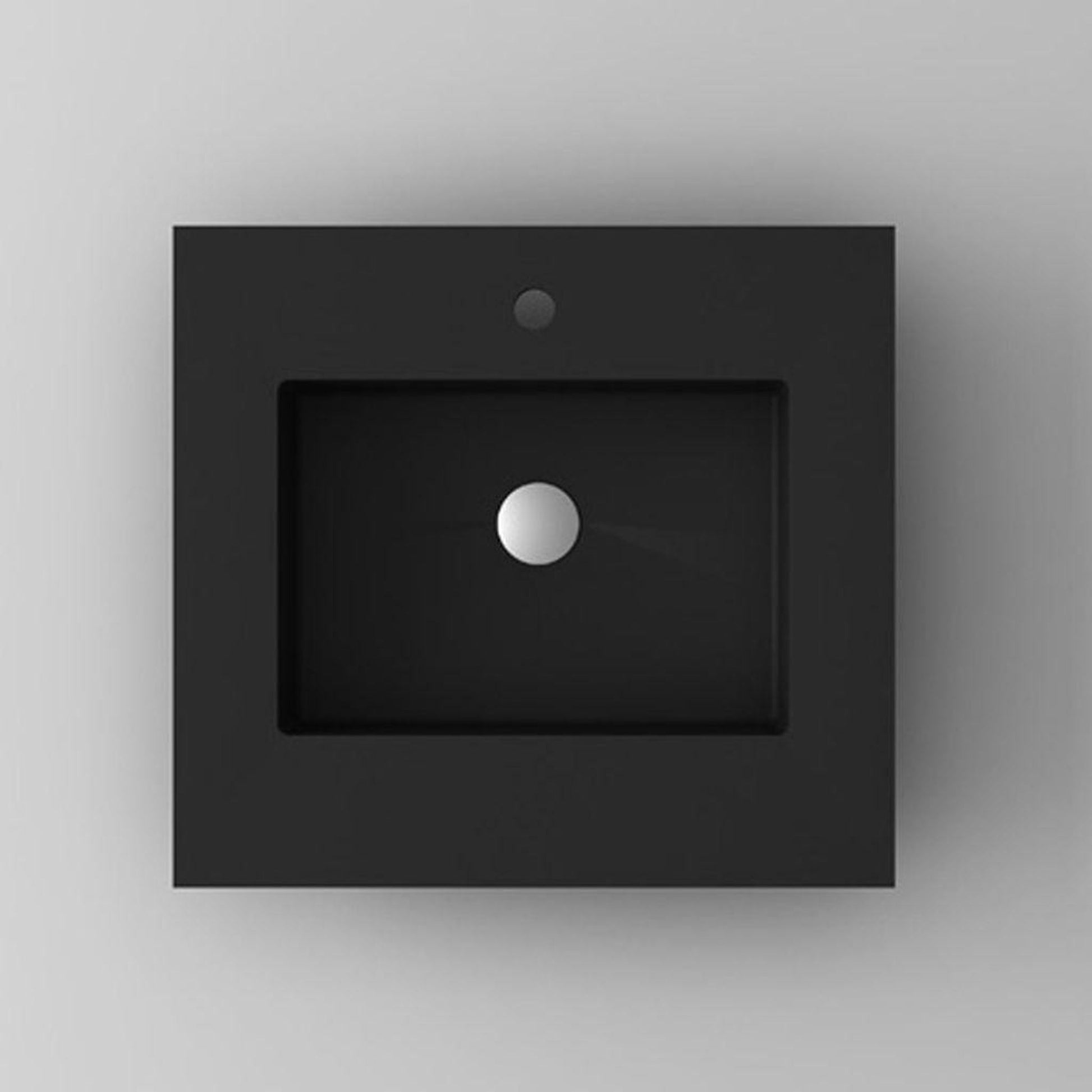 Laviva Forever 24" Matte Black Viva Stone Solid Surface Countertop With Integrated Sink