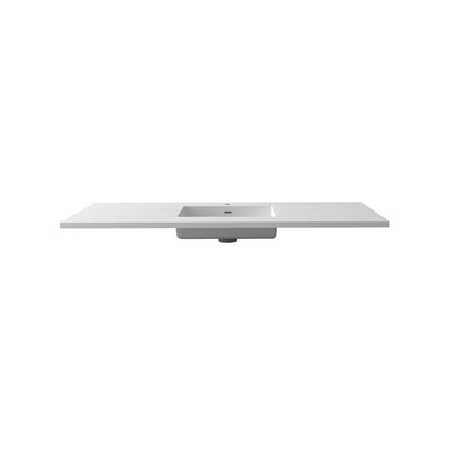 Laviva Forever 54" Matte White Viva Stone Solid Surface Countertop With Integrated Sink