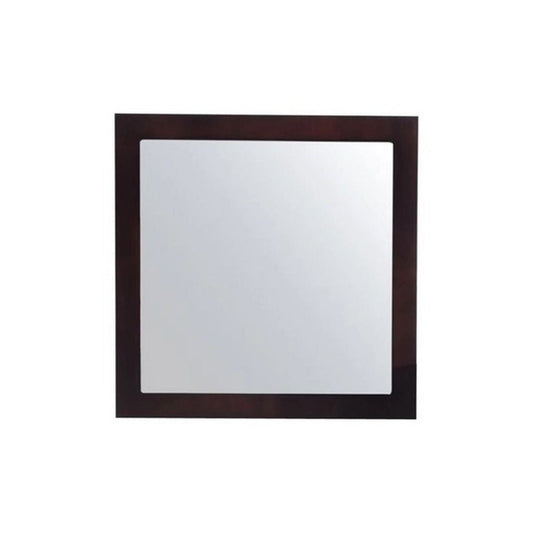 Laviva Nova 28" Square Fully Framed Mirror in Brown Finish
