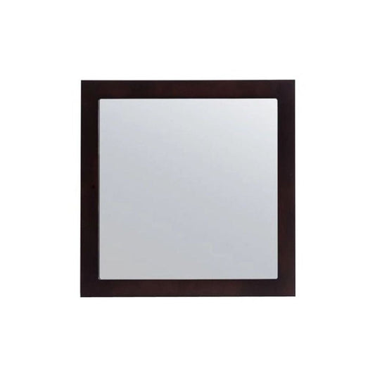 Laviva Nova 28" Square Fully Framed Mirror in Espresso Finish