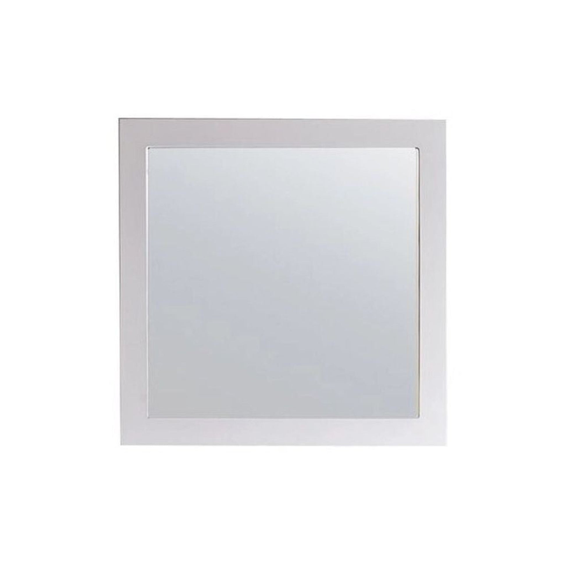 Laviva Nova 28" Square Fully Framed Mirror in White Finish