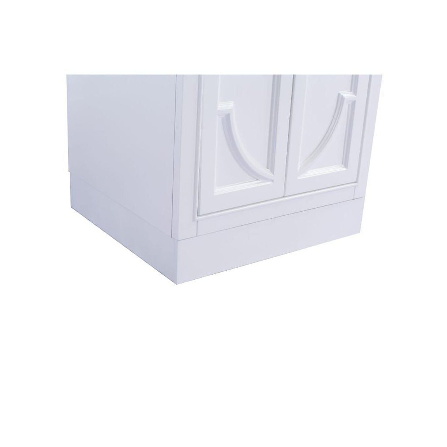 Laviva Odyssey 24" White Vanity Base and White Carrara Marble Countertop With Rectangular Ceramic Sink