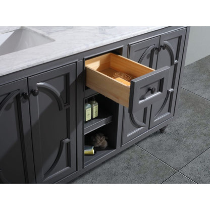 Laviva Odyssey 60" Double Sink Freestanding Vanity Base in Maple Gray Finish