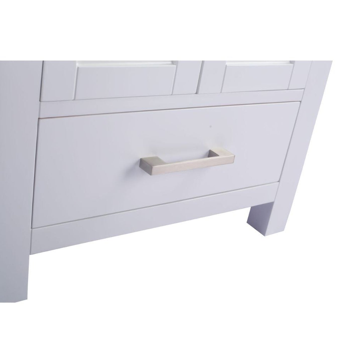 Laviva Wilson 24" White Vanity Base and Black Wood Marble Countertop With Rectangular Ceramic Sink