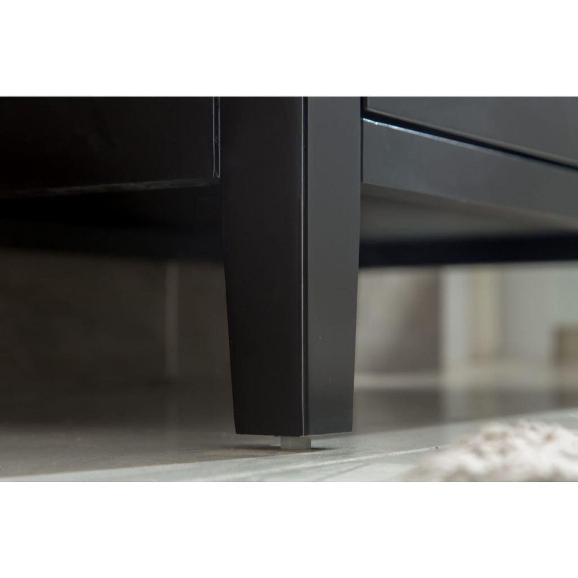 Laviva Wimbledon 36" Espresso Vanity Base and Matte Black Solid Surface Countertop with Integrated Sink