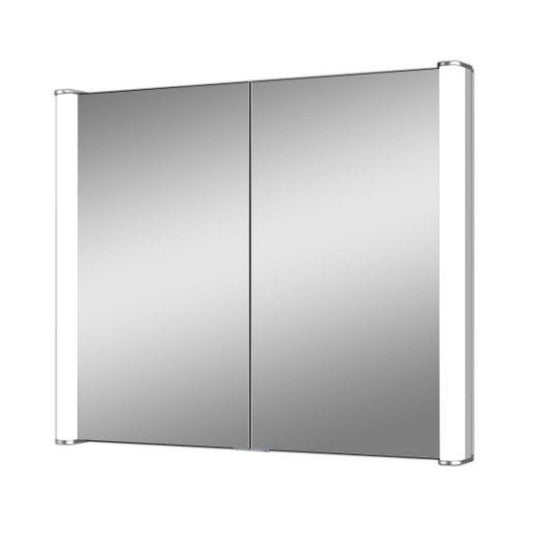 Lighted Impressions Ace 28" x 28" Square Framed Wall-Mounted LED Mirror Cabinet With IR Sensor & Glass Shelves