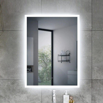 Lighted Impressions Aster 24" x 32" Rectangular Frameless Wall-Mounted LED Mirror With Dimmable Touch Sensor