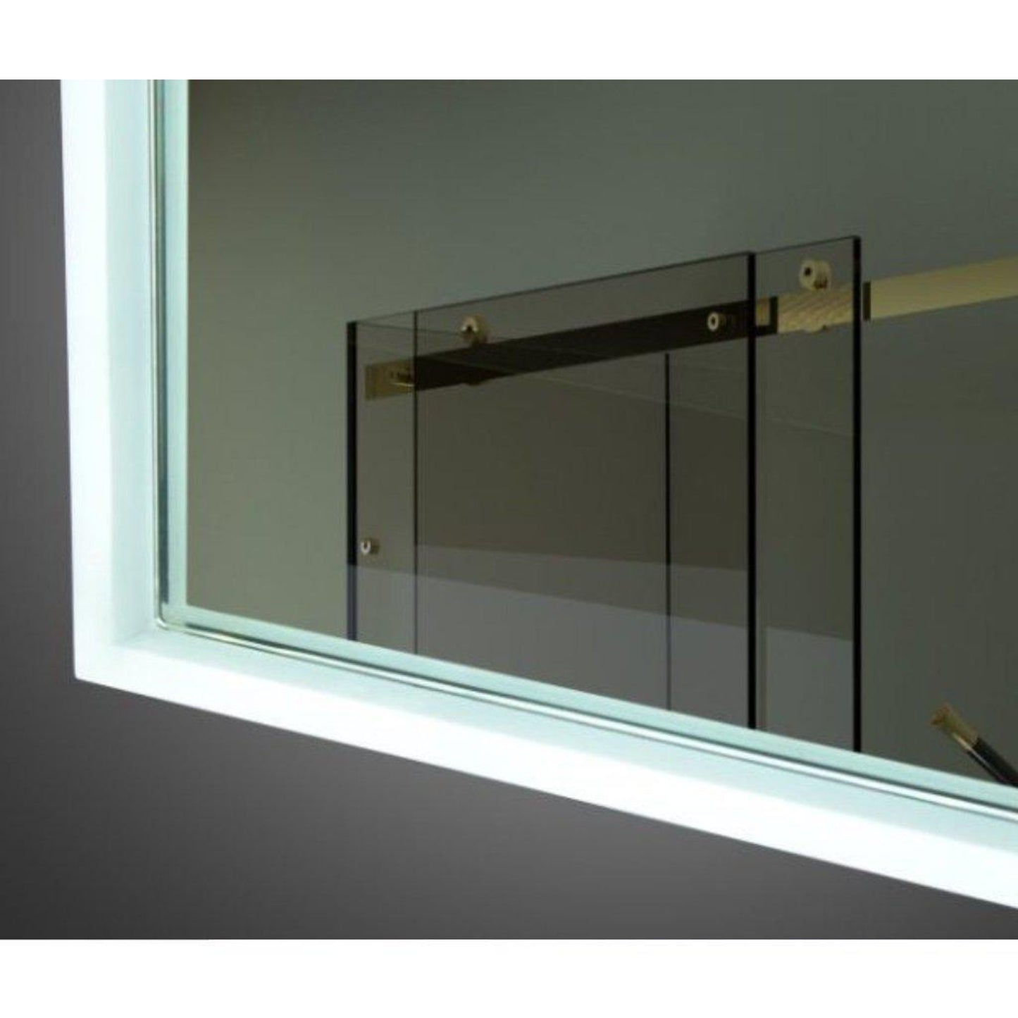Lighted Impressions Azure 48" x 24" Rectangular Frameless Wall-Mounted LED Mirror With IR Sensor Switch