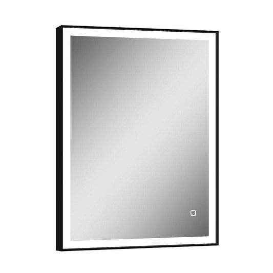 Lighted Impressions Caspian 30" x 36" Rectangular Framed Wall-Mounted LED Mirror With Dimmable Touch Sensor