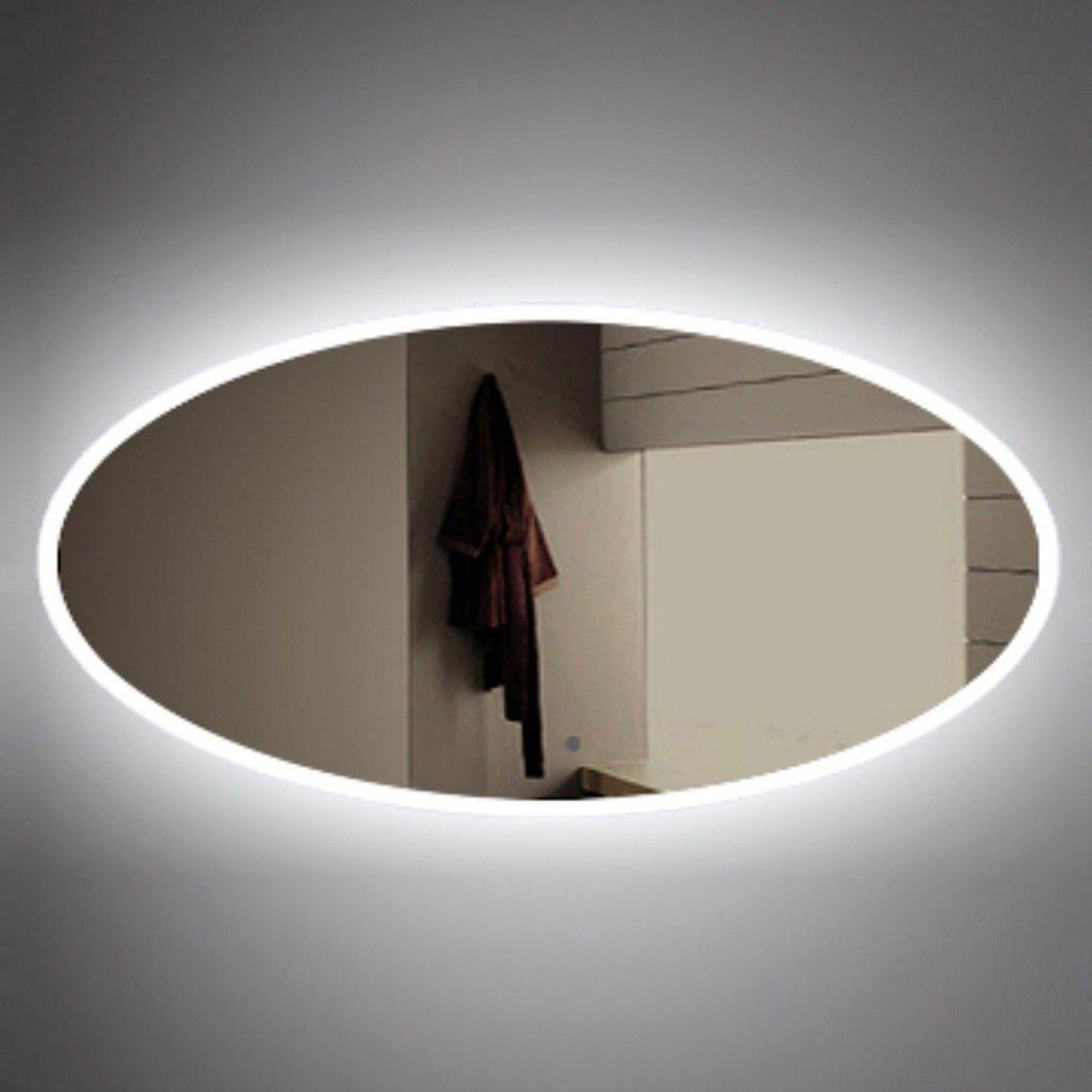 Lighted Impressions Cosmos 48" x 24" Oval Frameless Wall-Mounted LED Mirror With IR Sensor