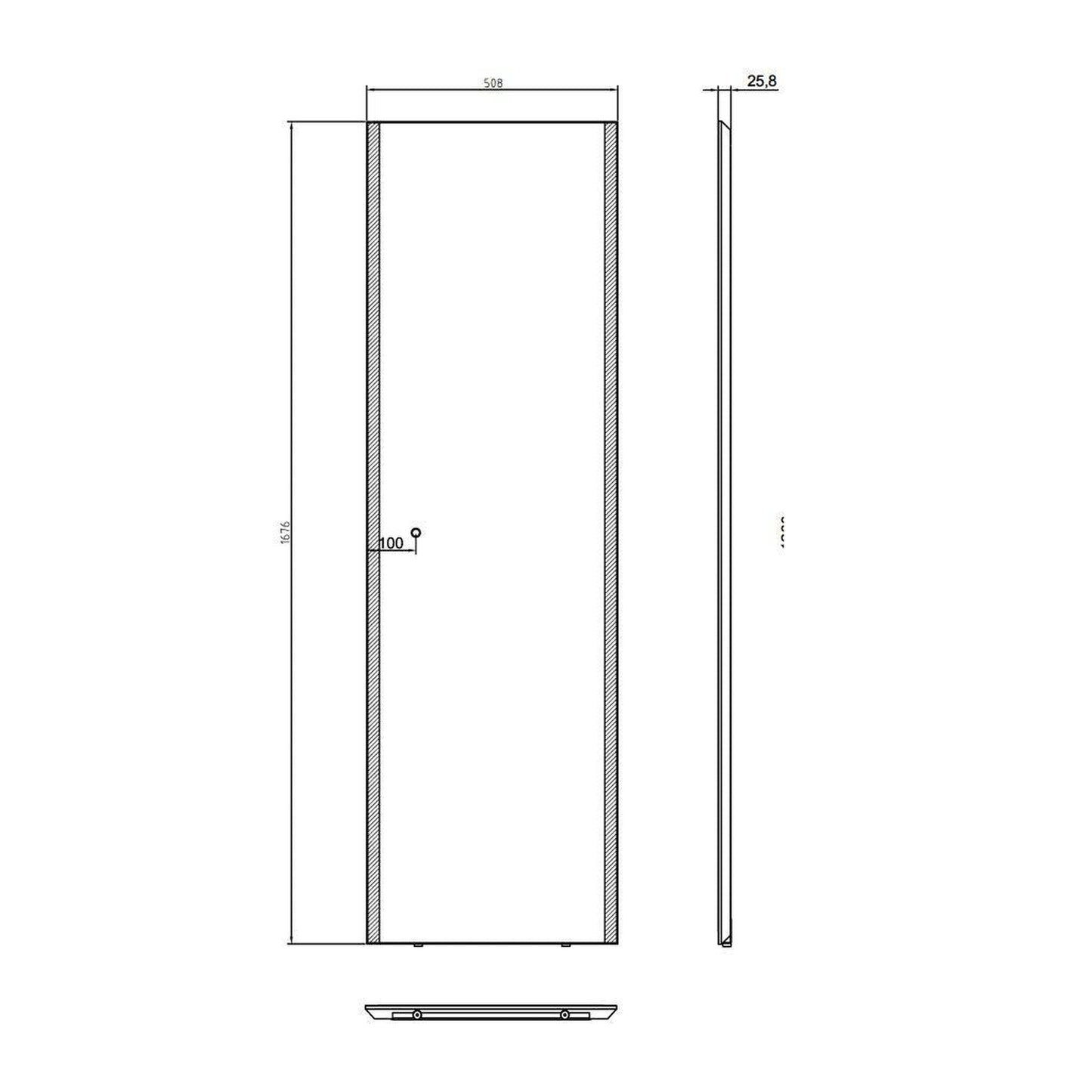 Lighted Impressions Grace 20" x 66" Rectangular Frameless Wall-Mounted / Freestanding LED Mirror With Dimmable Touch Sensor